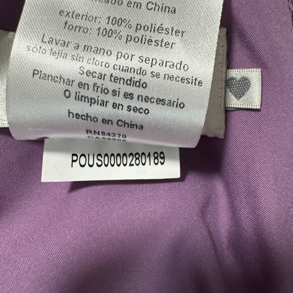 David's Bridal style F15633 long crinkle chiffon dress twist front lavender 20 - Picture 9 of 13